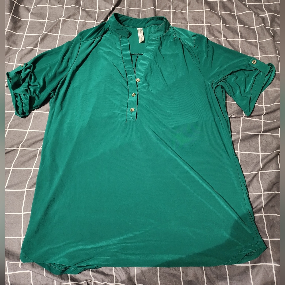 Green Stretch Blouse